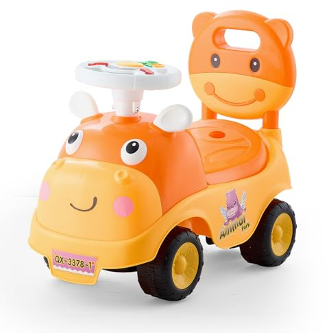 VEVOR Rutschauto, 500x240x415 mm Rutscher für Kleinkinder, Rutschfahrzeug mit Hupe und Musik, 22 kg Tragkraft, Stauraum unter dem Sitz, Lauflernhilfe für Kleinkinder von 19 bis 36 Monaten