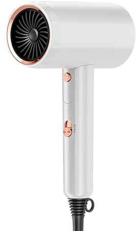 Secador de pelo plegable, 2000 W, portátil, con difusor y tecnología iónica, secador de viaje silencioso con función de aire frío, 3 niveles de calor, plegable y solo 600 g para resultados de salón en