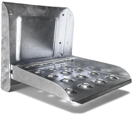 GOEDCH Escabeau pliant pour camion : 195 x 170 mm Marchepied pliable pour remorque, tôle d'acier galvanisé, aide à la montée pliable pour accessoires, camionnette, caravane, camping-car, remorque