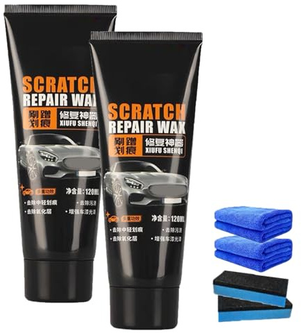 Scratch Remover for Vehicles, 2025 New Car Scratch Repair Paste, Car Scratch Remover with Wipe and Sponge, Car Polishing Wax Scratchs Remover Cars Paint Scratchs Repair Kit for Deep Scratches (2)