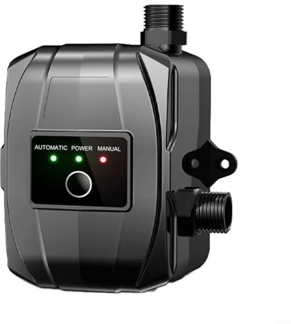Pompa Booster per Pressione Acqua Completamente Automatica Design Compatto Funzionamento Silenzioso Pressione Acqua Regolabile per Uso Domestico e Giardino 12,5x9x12 CM (US)