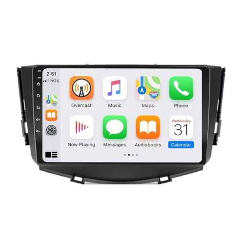 GPS Navi Navigationsgerät 2 Din für Lifan X60 2012-2016 mit Bluetooth Fm Radio, Mirror Link, USB, Aux, Bluetooth Unterstützt Tpms Lenkradsteuerung, 4 Kern 1G+32G
