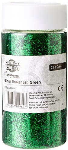 Artstraws Creation Station 250 g Glitter Shaker Jar, Green