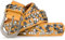 styleBREAKER Damen Nietengürtel mit unterschiedlichen Nieten, Kunstleder Gürtel Einfarbig, Damengürtel kürzbar 03010008, Farbe:Curry, Größe:85cm