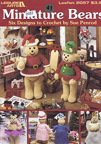 Miniature Bears Crochet Pattern Booklet - 6 Christmas Designs incl Angel & Fairy