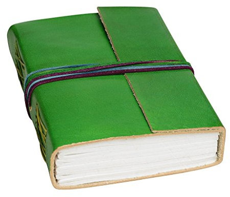 Handgefertigtes Tagebuch mit 3 Bändern