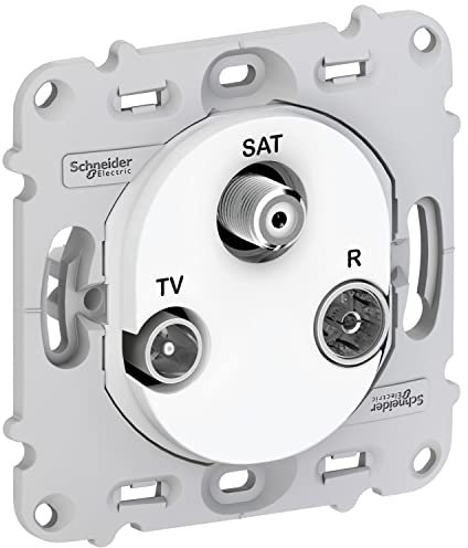 Schneider Electric - Ovalis - prise TV/R/SAT - sans plaque de finition Blanc - S261461