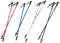 Nordic Walking Stöcke Stock Set 2 Stücke Paar Trekking Wander Länge 65-135cm Farbvarianten Walkingstöcke Anti-Shock Dämpfungssystem (Silber)