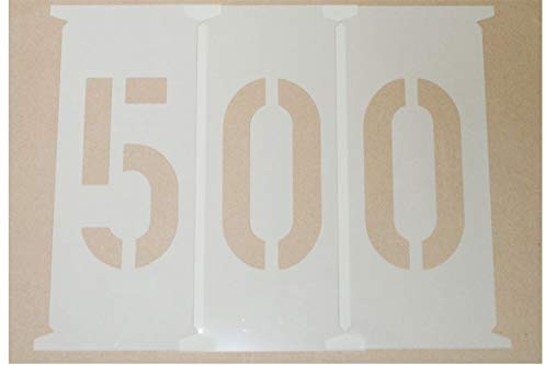 Zahlenschablonen 500mm nach DIN 1451, Zahlensatz 0-9, Zahlen Schablonen Set 50cm