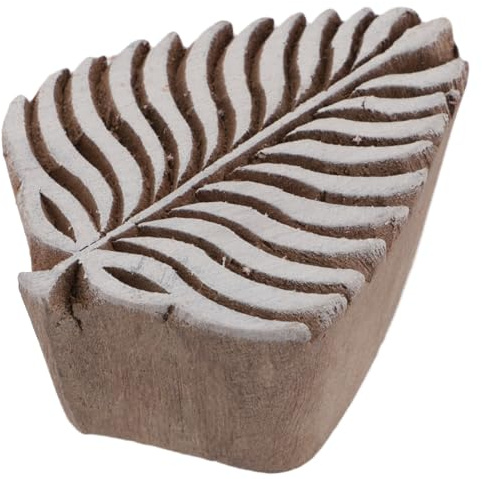 Indischer Holz Stoffdruckstempel, Mandala 1, 4 * 6 cm Blatt 1 | Handgeschnitzt, ideal für vielseitige Drucke, auch als Wanddeko, traditionelles Design, einfache Anwendung