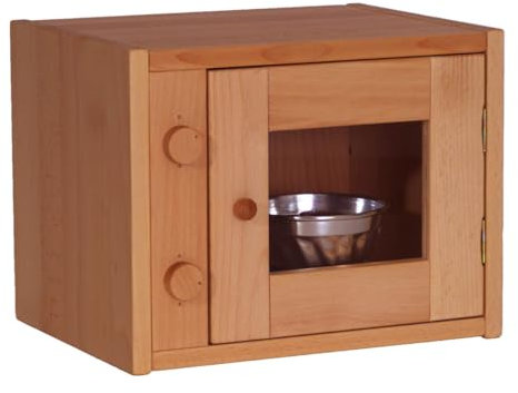 Kinder-Backofen 2029G Holz-Microwelle für Kinderküche Massivholz-Kinderküche