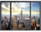 murando - 3D WANDILLUSION 210x150 cm - Wandbild Fototapete Poster XXL Fensterblick Vlies Leinwand Panorama Bilder Dekoration - Stadt City New York Panorama