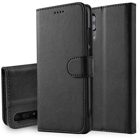 ZTOFERA Wallet Case for HUAWEI P20 Pro,Ultra Slim [Magnetic Closure] Retro Vintage Leather TPU Folio Inner Flip Wallet Stand with [Card Slots] Case Cover for HUAWEI P20 Pro - Black