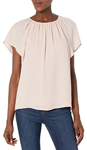Lark & Ro Women's Easy Flutter SLV Top dresses, blush, US 8 (EU M)
