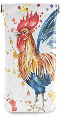 linomo Hahn Hähnchen Schwanz Sonnenbrille Tasche Mikrofaser Leder Beutel, Aufbewahrungstasche für Brille und Mobiltelefon