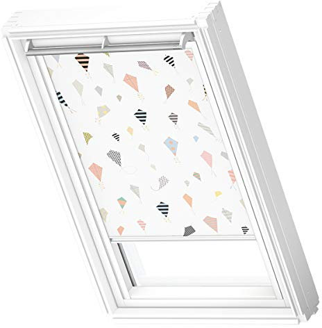 VELUX Dachfenster Rollo Verdunkelungsrollo Drache mit weißer Schiene FK04