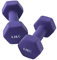 unycos - Kurzhanteln Neopren 2er Set von 4 kg, Rutschfest, Anti-Roll-Design, Bequemer Griff, Krafttraining, Fitness, Pilates, Training, Fitnessstudio, Gymnastikhanteln (Violett)