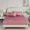 Damier Plüsch Spannbettlaken 180x200x30cm Rosa Altrosa Winter Warme Flauschige Bettlaken Cashmere Touch Spannbetttuch Geeignet für 30cm Matratze