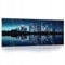 WallArena Glasbilder Stadt New York 125x50 cm Modern Glasbild Küche Badezimmer Wohnzimmer Schlafzimmer Bilder auf Glas einteilig Deco Glass Querformat Wandbilder Aufhängfertig