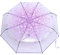 Tbest 1Pc Transparenter Taschenschirm Modischer Prinzessinnen-Regenschirm Cherry Blossom # Paraguas Sakura (Helles Lila)