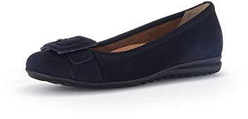 Gabor Damen Klassische Ballerinas, Frauen Flats,Moderate Mehrweite (G),Ballerina-Schuhe,Ballett-Schuhe,Ballet-Flats,Dark-Blue,37.5 EU / 4.5 UK