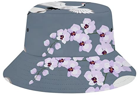 Eimer Hüte Orchideen Und Japanische Vögel Kraniche Fischerhut Sonnenkappe Für Männer Frauen