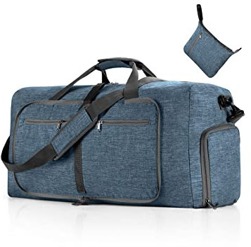 CORIOS Reisetaschen Duffle Bag für Herren/Damen 115L Faltbare Sporttasche Fitnesstasche Schwimmtasche Handgepäck mit Schuhfach Kabinenreisetasche Weekender Übernachtung Tasche Trainingstasche Blau
