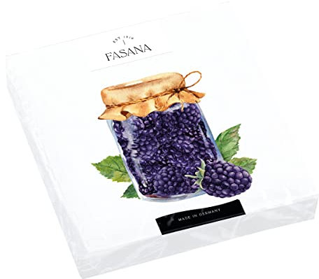 20 Servietten Brombeeren im Glas | Beeren | Garten | Früchte | Essen | Tischdeko | Decoupage | Serviettentechnik 33x33cm