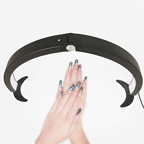 Lampada a Mezza Luna, Lampada di Bellezza a Mezza Luna da 28 Pollici, Luce Lunare a Led a Forma di U per Ciglia, Tatuaggio Facciale, Estetista, Lampada da Tavolo per Unghie con (EU)