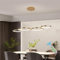 Schwarz LED Pendelleuchte Esszimmerlampe Dimmbare Moderner Büro Ring Design Hängelampe Höhenverstellbare Wohnzimmerlampe Küchen Kronleuchter für Schlafzimmer Bar Esstisch Hängend Leuchten (Rose Gold)