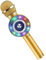 Mircophone wireless Karaoke, 4 in 1 Portable Micro Karaoke Bluetooth for kids adults singing, party, recording, Compatible with Android iOS Smartphone (Gold)