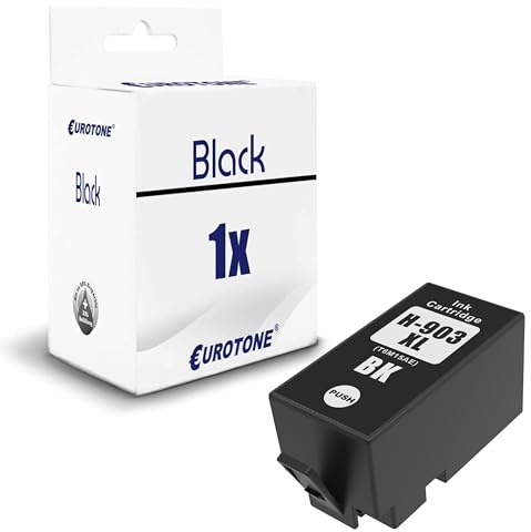 Eurotone Schwarz Tintenpatrone 903 kompatibel für HP OfficeJet Pro 6960, HP OfficeJet Pro 6970, HP OfficeJet 6960, HP OfficeJet 6950 HP 903XL 903 XL Black