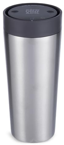 Circular & Co Thermal Stainless Steel Travel Mug - 16oz/454ml - Insulated Reusable Coffee Cup - 100% Leakproof & Lockable - 6 Hours Hot/Cold - Push Top, One Hand Open, 360 Drinking Coffee Tumbler