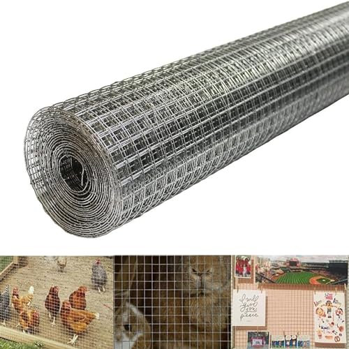Yqyc Maschendrahtzaun, Gartenzaun aus Verzinktem Stahl, Maschendraht, Ideal für Den Schutz von Pflanzen, Haustieren, Gemüse und Als Stütznetz für Kletterpflanzen (Size : 30mm Hole 1.5 x 18m)