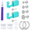 MODRSA Piercing Pistole Ohr Set Piercing Ohr Pistole Kit Ohrpiercing Pistole Kit Selbst Ohrringe Piercing Ohrstecker Silber Selbst Ear Piercing Kit Disposable