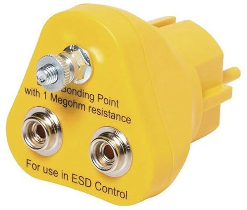 Safeguard EP1240-16 ESD Erdungsstecker, 2mm x 10mm Druckknopf, Gelb