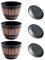 iFutniew Blumentöpfe, Blumentöpfe in Whiskyfass-Form, Blumentöpfe Aus Kunststoff im Weinfass-Design, für Gartenpflanzen (3 Stück), 30 cm