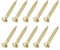 sourcing map 100Pcs Small Hardware Nails, 1.2 x 10mm Brass Round Head Nail Common Finishing Nail for Household Woodworking Picture Hanging DIY Projects, Gold