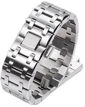 QTYQWC Markenarmband, 28 mm, komplett aus Edelstahl, Uhrenarmband für Audemars und Piguet, Armband ROYAL Oak, Armband für 15710 15703