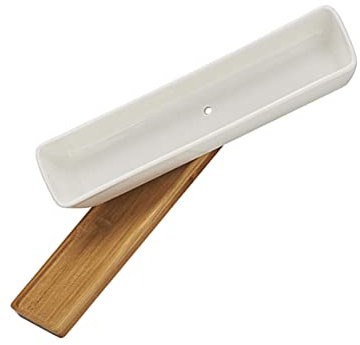 CANIGHT Rectangular Ceramic Flower Pot Plant Saucer Bonsai Pot Large Terracotta for Home Office