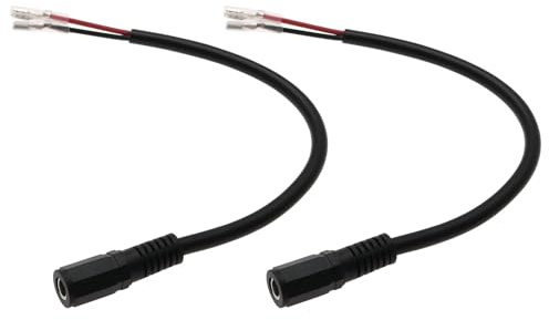 eMagTech Bait Boat Battery Lead 5521 to 4.8 mm Spade End Insulated Carp Fishing Battery Leads 16AWG 10AH Compatible with Waverunner (25cm)