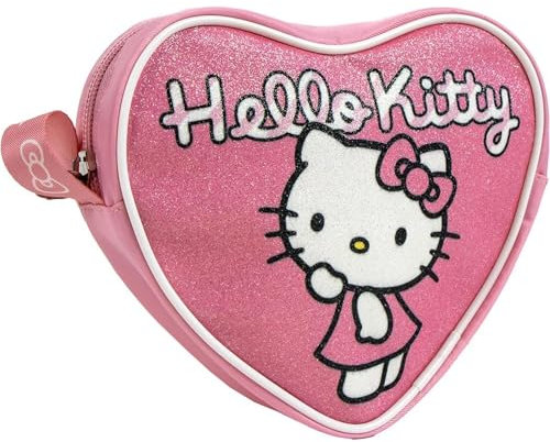 CERDÁ LIFE'S LITTLE MOMENTS Bambine da 2 a 8 anni Design Colorato con Personaggi Animati, Borsa Hello Kitty Leggera e Spaziosa, Borsa Cuore Unisex-Bambini e Ragazzi, M