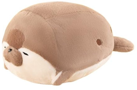 AQCQDQ Robbe Kuscheltier Siegel Plüschtier Niedliche Tier Puppe Flauschiges Stofftier Meerestier Kissen Gefülltes Plüschkissen Weiches Schmusetier für Mädchen, Junge (40cm,Braun)
