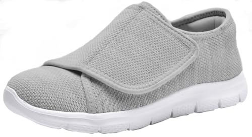 Eagsouni Hausschuhe Damen Herren Weit Leicht Klett Diabetiker Schuhe | Orthopädische,Atmungsaktive,Slip On,Verbandschuhe,walkingschuhe,für Senioren