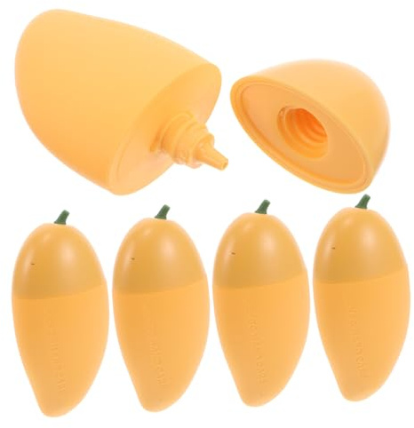 Kleiner Reiseflaschen 40g aus Kunststoff, Mangoform für Sonnencreme