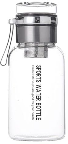 Generisch Glasflasche, Trinkflasche Glas, Wasserflasche Mit Deckel Und Edelstahl Sieb, Tee Und Wassertrennung Transparent Glass Bottle Für Teeliebhaber, 750ml