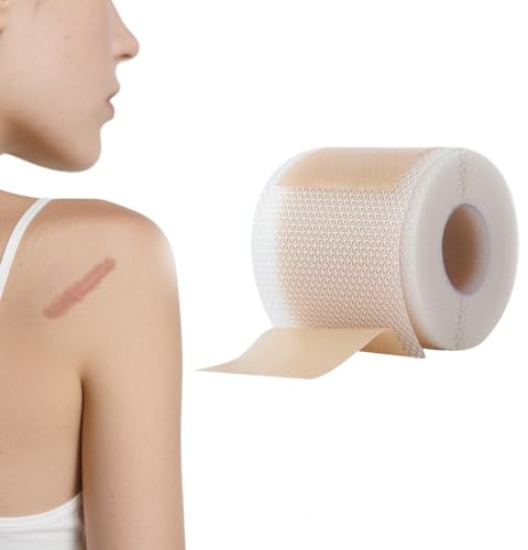 Silikon-Narbenblätter, Silikon-Narben-Tücher, Silicone Scar Tape, ultradünn, flexibel und wiederverwendbar, 4 X 150 Cm, für C Sektion, Operationen, Verbrennungen, Akne Hautfreundlich (1)