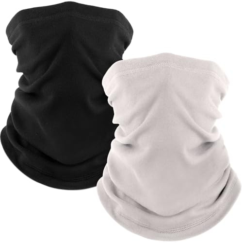 fuinloth 2 Stück Winter Loop Schal Fleece Halswärmer Schlauchschal Warmer