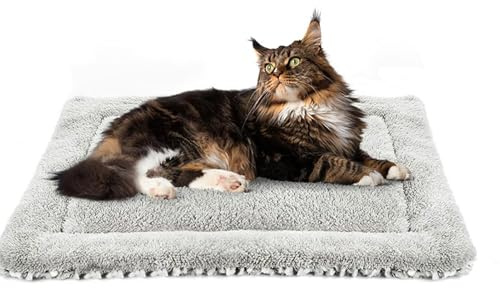 Self Warming Cat Mat - Self Heating Pad Cat Dog Thermal Mat | Plush Pet Supplies Blanket for Small Animals Medium Winter Outdoor Couch Bedside Corners Cage Carriers Home