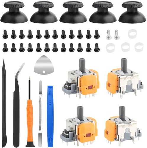 4Pack Sticks für PS5 TMR Elektromagnetischer Joystick Kompatibel mit PlayStation 5 PS5 Stick Drift Controller mit Thumbsticks Ersatzteile